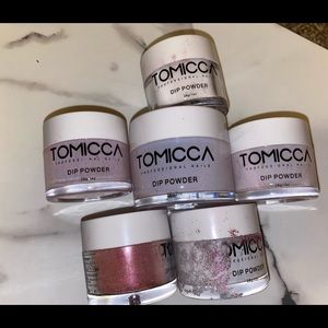 Tomicca dipping powder 7 differ colors . Manicure